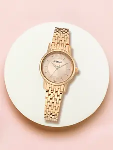 Titan Women Rose Gold Analogue Watch 2593WM02