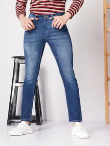 The Indian Garage Co Men Blue Slim Fit Mid-Rise Clean Look Jeans