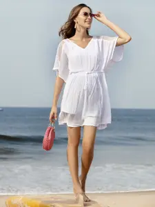 Oxolloxo White Solid Nightdress
