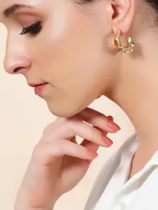 TOKYO TALKIES X rubans FASHION ACCESSORIES TOKYO TALKIES Gold-Plated Handcrafted Hoop Earrings