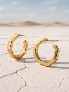 TOKYO TALKIES X rubans FASHION ACCESSORIES Gold-Plated Geometric Half Hoop Earrings