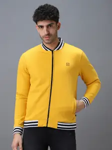Urbano Fashion Men Yellow Solid Sweatshirt