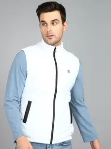 Urbano Fashion Men White Solid Puffer Jacket