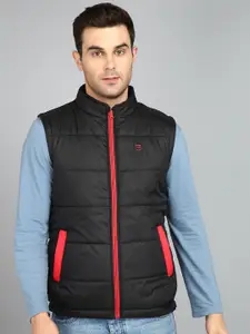 Urbano Fashion Men Black Solid Puffer Jacket