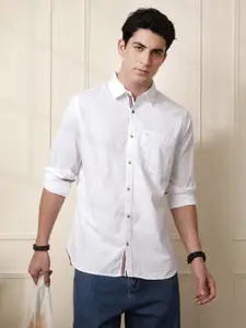 WROGN Men White Slim Fit Casual Shirt
