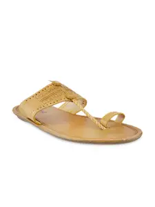 Mochi Men Beige Leather Sandals