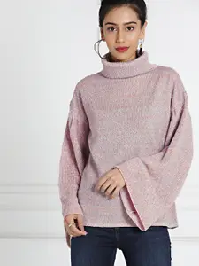 all about you Women Pink with Multicolour Lurex Pullover