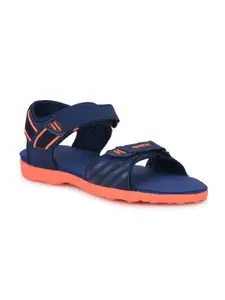 Sparx Men Navy Blue & Orange Comfort Sports Sandals