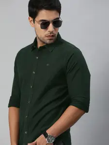 WROGN Men Green Slim Fit Casual Shirt
