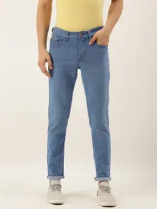The Indian Garage Co Men Blue Slim Fit Mid-Rise Clean Look Stretchable Jeans