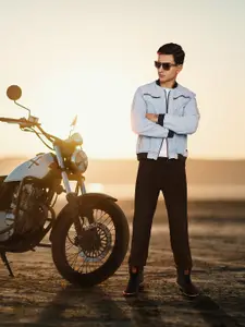 Roadster Men Blue Solid Denim Jacket