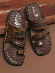 Buckaroo Men Adrol Genuine Leather Tan Casual Open Sandal