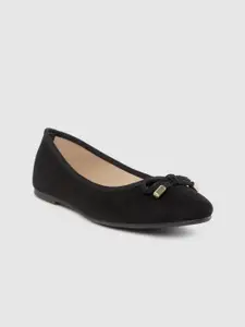 DOROTHY PERKINS Women Black Solid Ballerinas with Bow Detail