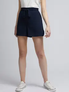 DOROTHY PERKINS Women Navy Blue Solid Regular Fit Shorts