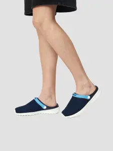 KazarMax Men Navy Blue Mesh Clogs