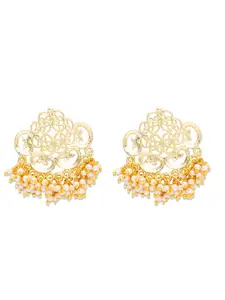 Globus Gold-Plated Handcrafted Floral Drop Earrings
