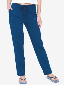 Vami Women Blue Solid Relax Lounge Pants