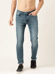Flying Machine Men Blue Micheal Slim Tapered Fit Mid-Rise Clean Look Stretchable Jeans