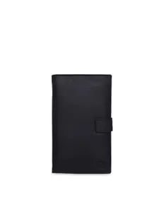 Kara Women Black Solid Two Fold Leather Wallet