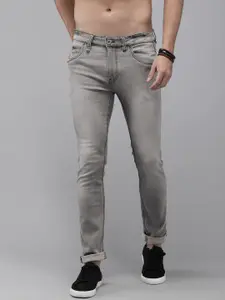 Roadster Men Grey Skinny Fit Mid-Rise Clean Look Stretchable Jeans