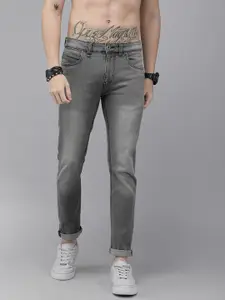 Roadster Men Charcoal Grey Skinny Fit Mid-Rise Clean Look Stretchable Jeans