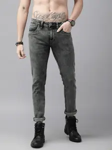 Roadster Men Grey Skinny Fit Mid-Rise Clean Look Stretchable Jeans