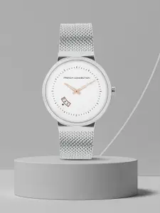 French Connection Men Silver Analogue Watch FC160SM