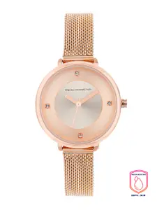 French Connection Women Rose Gold Analogue Watch FCN0007C