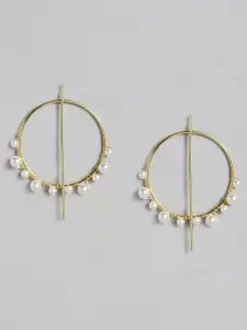 justpeachy Gold-Plated Handcrafted Pearl Quirky Drop Earrings