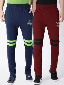 ACTIMAXX ACTIMAXX Men Pack Of 2 Solid Tapered-Fit Track Pants