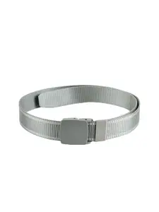 WINSOME DEAL Men Silver-Toned Solid Belt