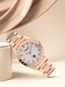 Carlton London Women Off-White Analogue Watch CL002ROMOR
