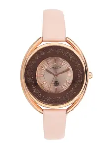 Carlton London Women Rose Analogue Watch CL029RROBG