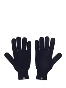 Roadster Men Navy Blue Acrylic Gloves