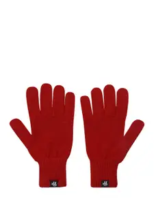 Roadster Men Red Acrylic Gloves