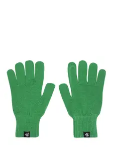 Roadster Women Green Solid Acrylic Hand Gloves