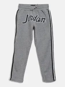 Jordan Boys Grey Melange French Terry Logo Track Pants