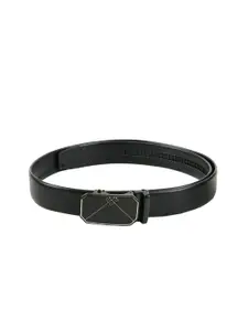 WINSOME DEAL Men Black Textured Belt