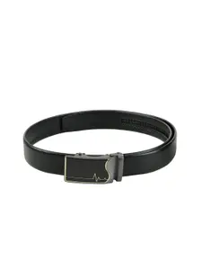 WINSOME DEAL Men Black Textured Belt
