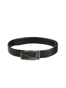 WINSOME DEAL Men Black Textured Belt