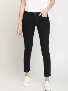 Pepe Jeans Women Black Regular Fit Mid-Rise Clean Look Jeans