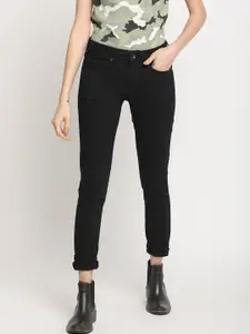 Pepe Jeans Women Black Regular Fit Mid-Rise Clean Look Jeans