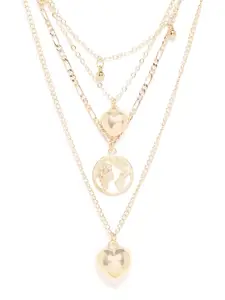 Jewels Galaxy Women Gold-Plated Layered Necklace