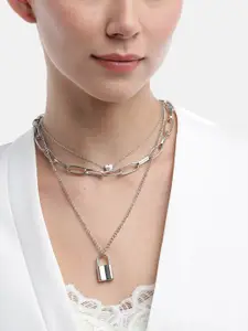 Jewels Galaxy Women Silver-Plated Layered Necklace