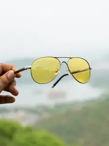 ROYAL SON Men UV Protected Lens Night Vision Aviator Sunglasses CHI0082-C4