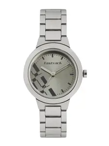 Fastrack Women Gunmetal-Toned Dial Watch 6150SM01