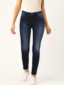 Flying Machine Women Blue Skinny Fit Mid-Rise Clean Look Stretchable Jeans
