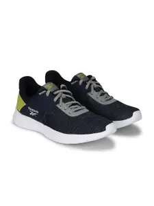 Reebok Men Navy Blue & Grey Genesis Woven Design Running Shoes