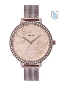 Timex Women Rose Gold-Toned Analogue Watch TWEL14705