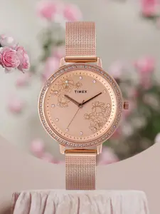 Timex Women Rose Gold-Toned Analogue Watch - TWEL14701